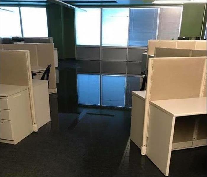 Standing water in an office